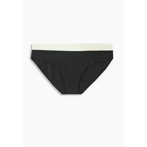Odyssee Two-Tone Mid-Rise Bikini Briefs - XS - Black & White